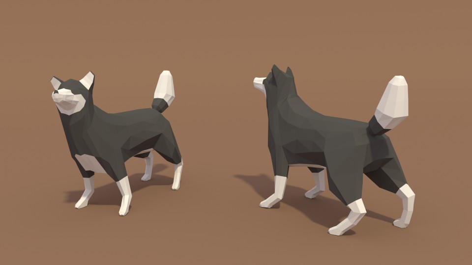 BLENDER Timelapse: Low poly wolf preview image 1